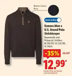Lidl Esmara Men x U.S. Grand Polo Stricktroyer Angebot
