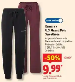 Lidl Esmara x U.S. Grand Polo Sweathose Angebot