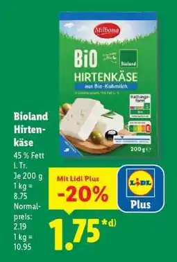 Lidl Bioland Hirtenkäse Angebot