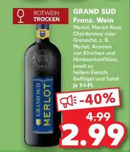 Kaufland GRAND SUD Franz. Wein Angebot