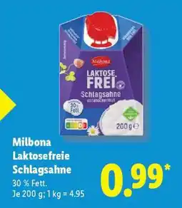 Lidl Milbona Laktosefreie Schlagsahne Angebot