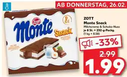 Kaufland Zott Monte Snack Angebot