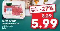 Kaufland K-PURLAND Schweinebauch mit Knochen je kg Angebot