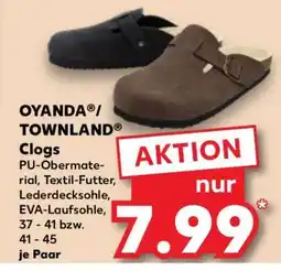 Kaufland OYANDA / TOWNLAND Clogs Angebot