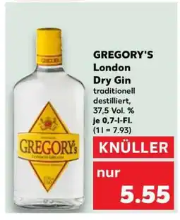 Kaufland GREGORY'S London Dry Gin Angebot