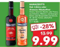 Kaufland RAMAZZOTTI Ital. Liköre oder Arancia Alkoholfrei Angebot