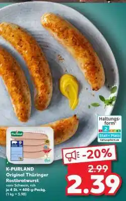Kaufland K-PURLAND Original Thüringer Rostbratwurst Angebot