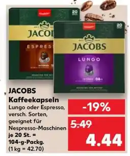 Kaufland JACOBS Kaffeekapseln Angebot