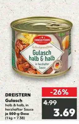 Kaufland DREISTERN Gulasch halb & halb, in herzhafter Sauce Angebot