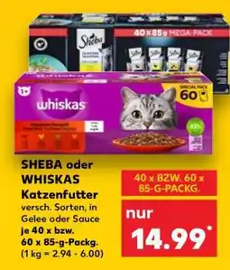 Kaufland SHEBA oder WHISKAS Katzenfutter Angebot