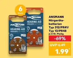 Kaufland ANSMANN Hörgerätebatterien Typ 312/PR41/Typ 13/PR48 je 6-St.-Packg Angebot