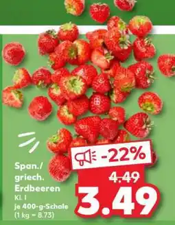 Kaufland Span./griech. Erdbeeren Kl. I Angebot