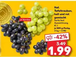 Kaufland Ital. Tafeltrauben, hell und rot gemischt Angebot