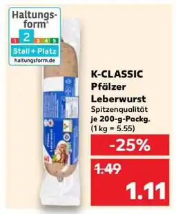 Kaufland K-CLASSIC Pfälzer Leberwurst Angebot