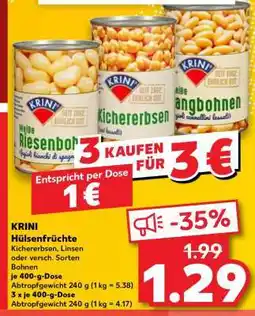 Kaufland KRINI Hülsenfrüchte Angebot