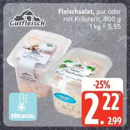 Edeka Fleischsalat, pur oder mit Kräutern, 400 g Angebot