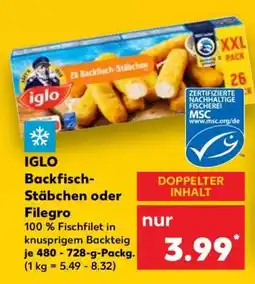 Kaufland IGLO Backfisch-Stäbchen oder Filegro Angebot