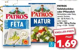 Kaufland PATROS Salzlakenkäse oder Pflanzlich Angebot
