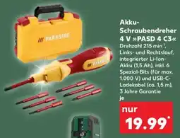 Kaufland Akku-Schraubendreher 4 V PASD 4 C3 Angebot