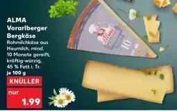 Kaufland ALMA Vorarlberger Bergkäse Angebot