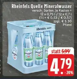 Edeka Rheinfels Quelle Mineralwasser Angebot