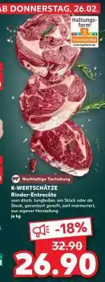 Kaufland K-WERTSCHÄTZE Rinder-Entrecôte Angebot
