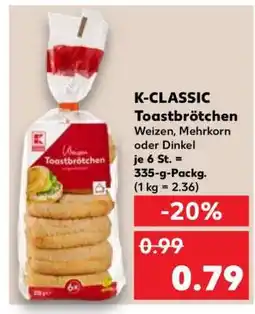 Kaufland K-CLASSIC Toastbrötchen Angebot