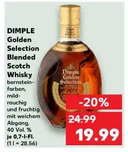 Kaufland Dimple Golden Selection Blended Scotch Whisky Angebot