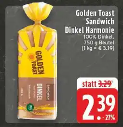 Edeka Golden Toast Sandwich Dinkel Harmonie Angebot