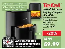 Kaufland Heißluftfritteuse Easy Fry Compact EY1458 Angebot