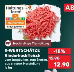 Kaufland K-WERTSCHÄTZE Rinderhackfleisch Angebot