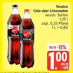 Edeka Sinalco Cola oder Limonaden Angebot