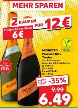 Kaufland MIONETTO Prosecco DOC Treviso Angebot