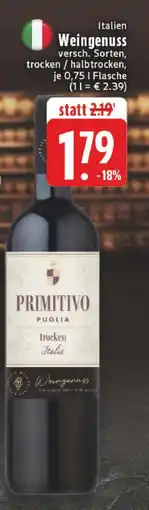 Edeka Weingenuss Primitivo Puglia Angebot