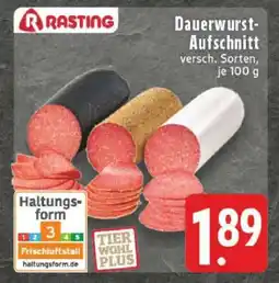 Edeka Rasting Dauerwurst-Aufschnitt Angebot