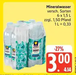 Edeka Mineralwasser Angebot
