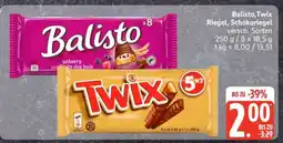 Edeka Balisto, Twix Riegel, Schokoriegel Angebot