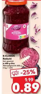 Kaufland K-CLASSIC Rotkohl Angebot