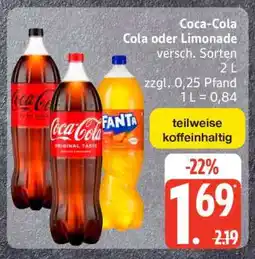 Edeka Coca-Cola Cola oder Limonade Angebot