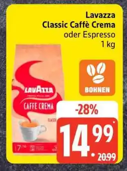 Edeka Lavazza Classic Caffè Crema oder Espresso Angebot