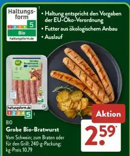 Aldi Süd Große Bio-Bratwurst Angebot