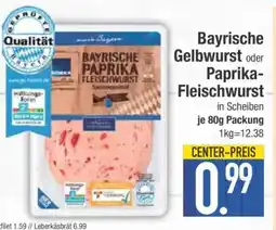 Edeka Bayrische Gelbwurst oder Paprika-Fleischwurst Angebot