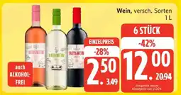 Edeka Wein, versch. Sorten 1L Angebot