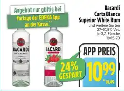 Edeka Bacardi Carta Blanca Superior White Rum Angebot