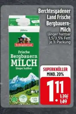 Edeka Berchtesgadener Land Frische Bergbauern-Milch Angebot