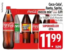 Edeka Coca-Cola, Fanta, Sprite, mezzo mix, Lift Angebot