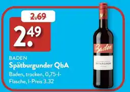 Aldi Süd BADEN Spätburgunder QbA Angebot