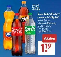 Aldi Süd Coca-Cola, Fanta, Mezzo Mix, Sprite Angebot
