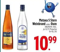 Edeka Metaxa 5 Stern Weinbrand oder Ouzo Angebot