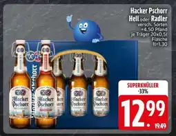 Edeka Hacker Pschorr Hell oder Radler Angebot